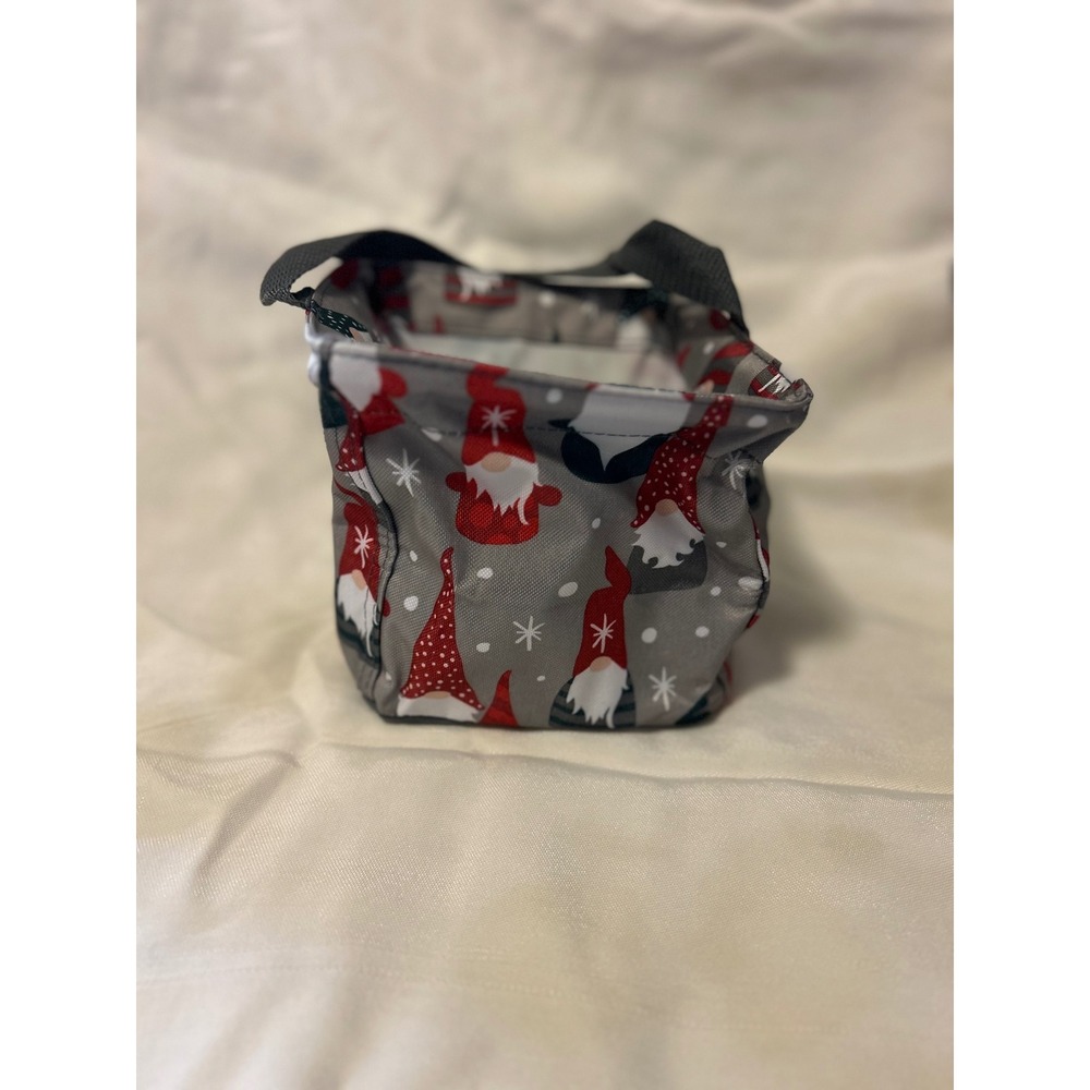 thirty-one Mini Square Utility Tote Christmas Gnome - Picture 1 of 6